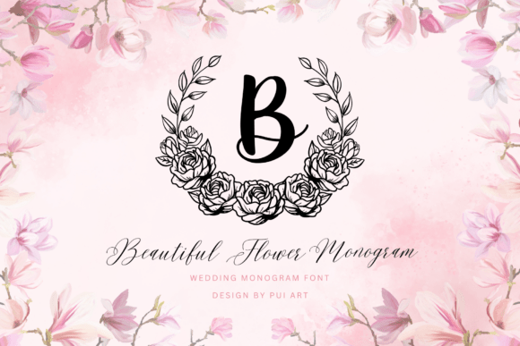 Beautiful Flower Monogram: A Font That Elevates Brand Identity