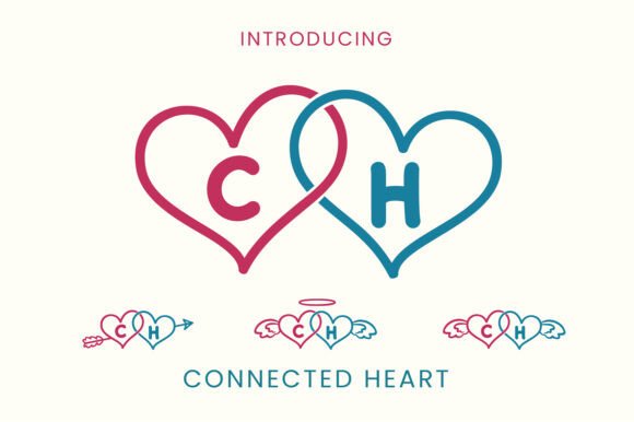 Connected Heart: A Font for Love and Expression