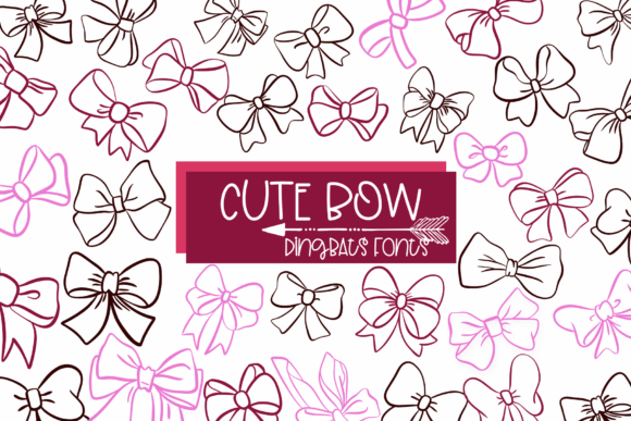 Cute Bow Font for Creative Crafters