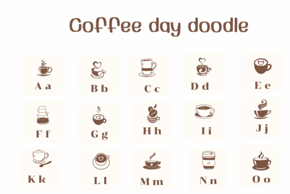 Font Choice That Speaks Volumes: Coffee Day Doodle