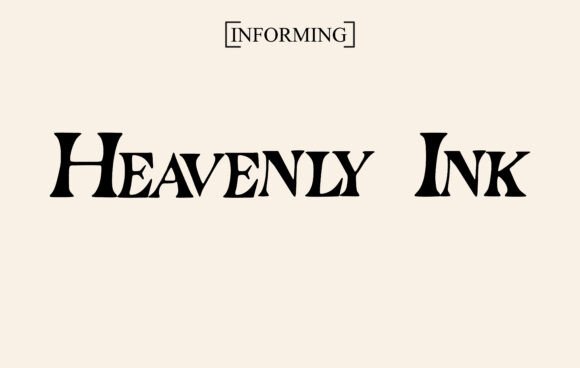 Heavenly Ink: A Serif Font for Editorial Excellence