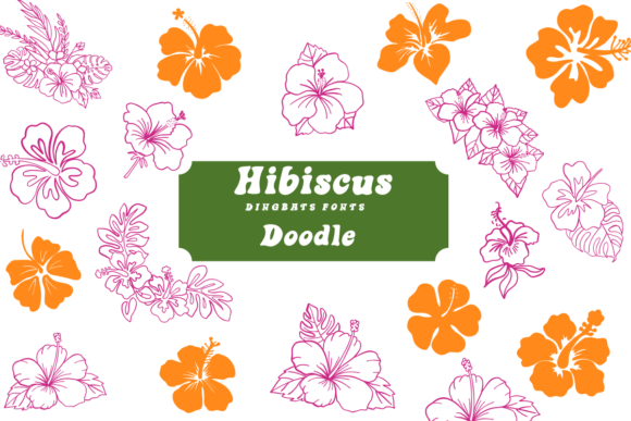 Hibiscus Doodle: A Floral Font for Creative Craft Projects