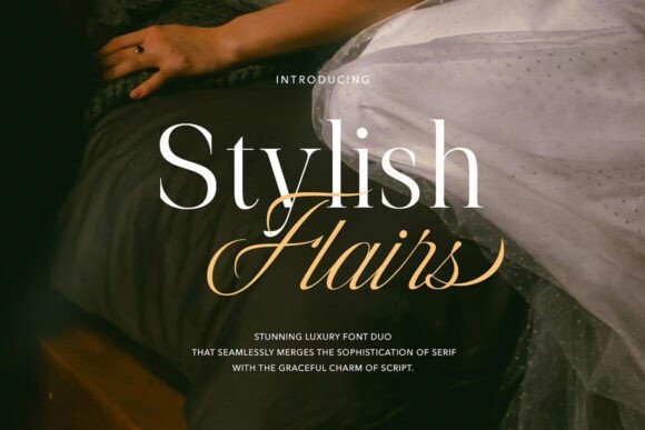 Stylish Flairs: Elevating Editorial Design with a Timeless Serif Script Font