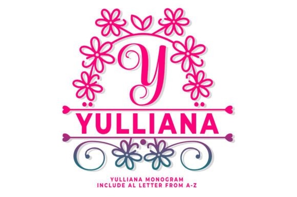Yulliana Monogram: A Decorative Font with Elegance and Character